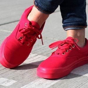 Vans shoes/All red/ Authetic style vans/ Men 10.5
